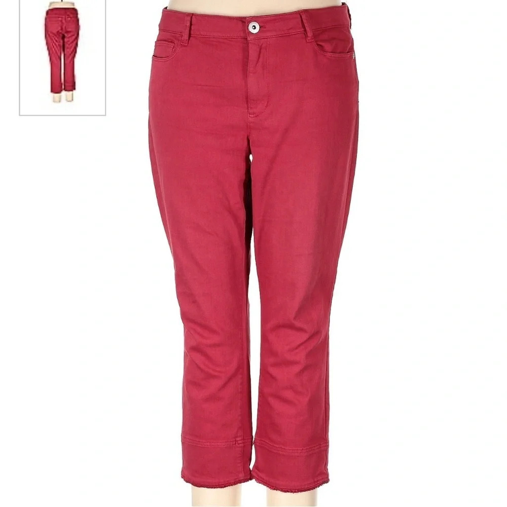 J.Jill Denim Cropped Jeans in Vermilion- Size 16 - New!